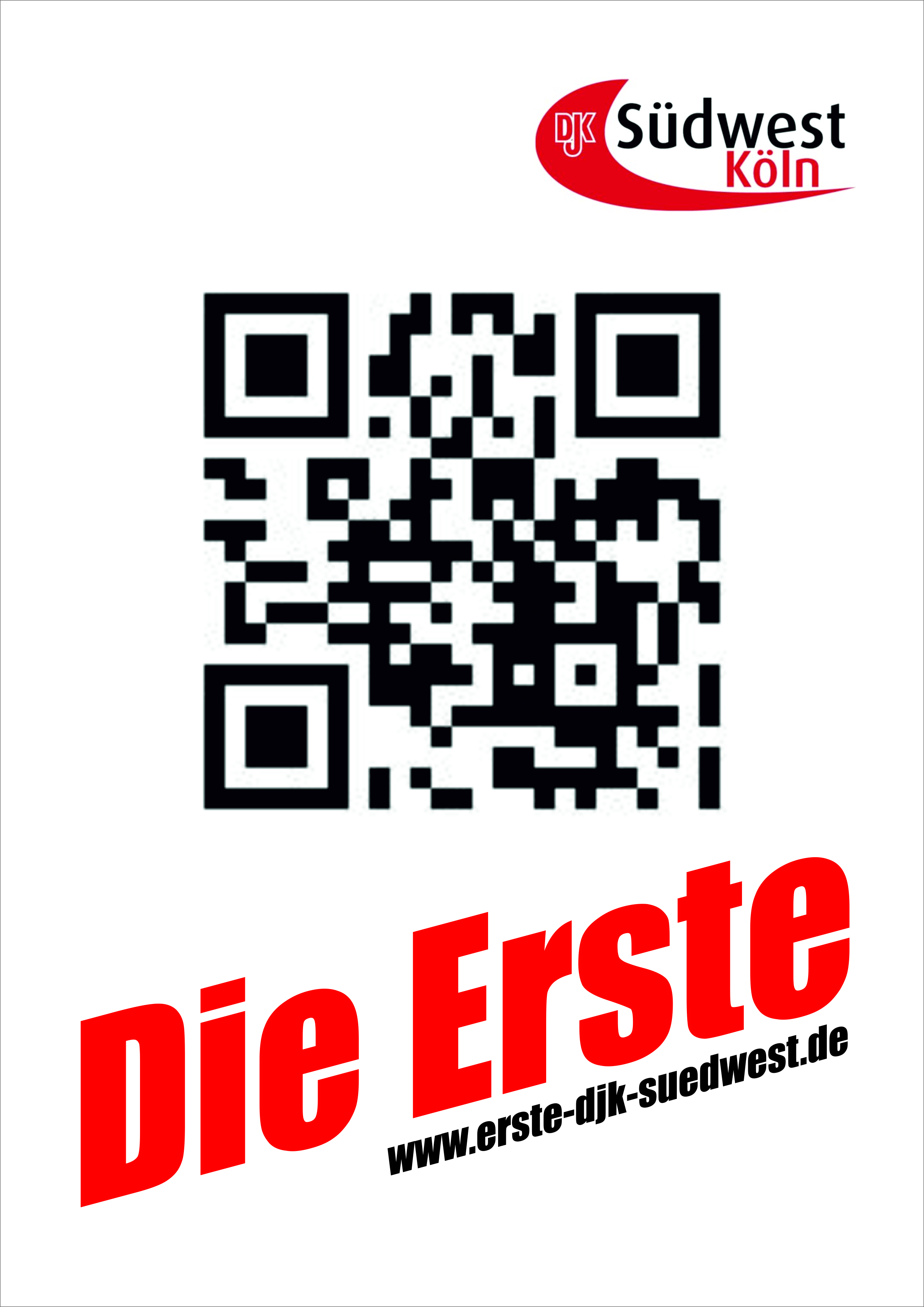 Plakat Qr-Code der Website der Ersten